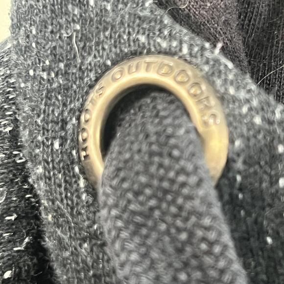 Roots Toronto Hoodie Sweatshirt Womens XL Black Heather Full Zip Fleece Canada - Picture 16 of 16